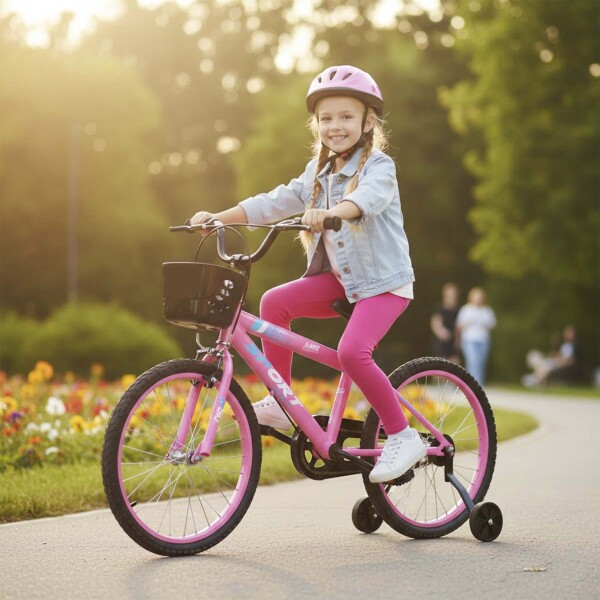 Bicicleta Infantil Sport Rod 20 Canasto Parrilla Guardabarro Rosa 1