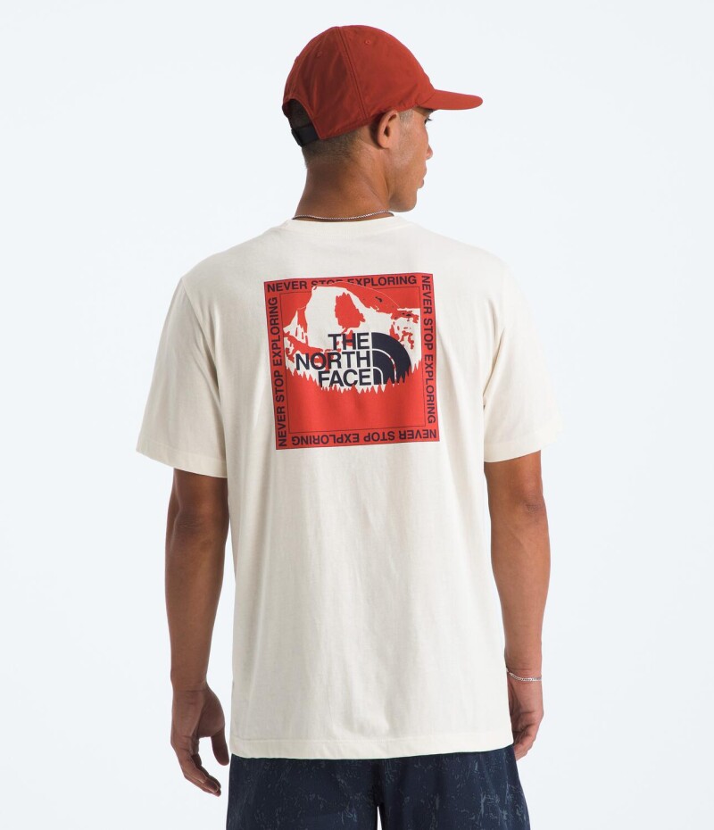 Remera de manga corta regular Stay Exploring White Dune