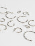 Aros Argollas Set De metal Set De Argollas - Plateado