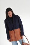 Blazer Office Lana Azul / Camel