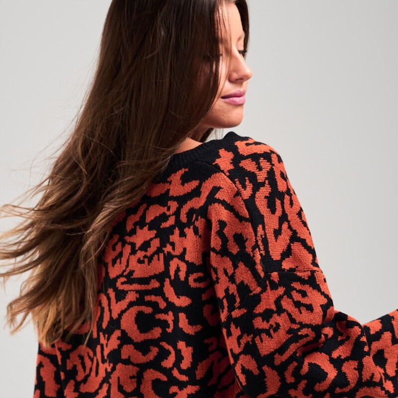 Saco Animal print Slowly Black/brown
