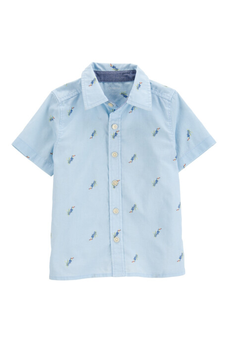 Camisa de algodón, manga corta, diseño tucanes Sin color