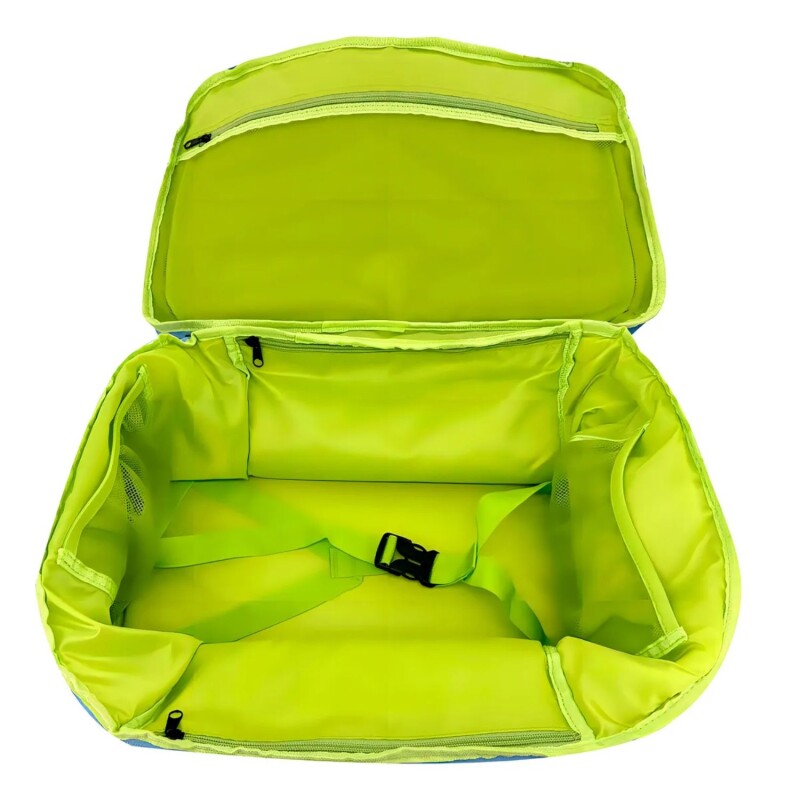 Mochila Trendy Travel 45x30x27 Cm Para Viaje Con Sujetador De Valija Equipaje Celeste