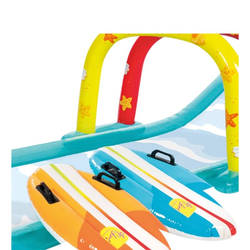 INTEX TOBOGAN PISTA DESLIZANTE CON ROCIADOR + 2 TABLAS SURF Intex Tobogan Pista Deslizante Con Rociador + 2 Tablas Surf