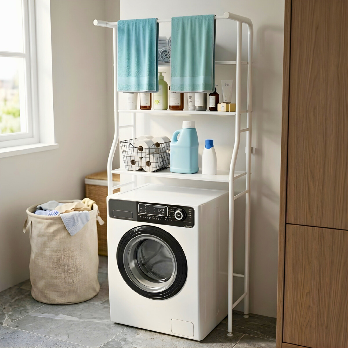 Estantes Armario Mueble Organizador Lavarropa Metal 