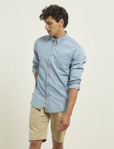 012468 CAMISA TIPO JEAN HARRY Celeste