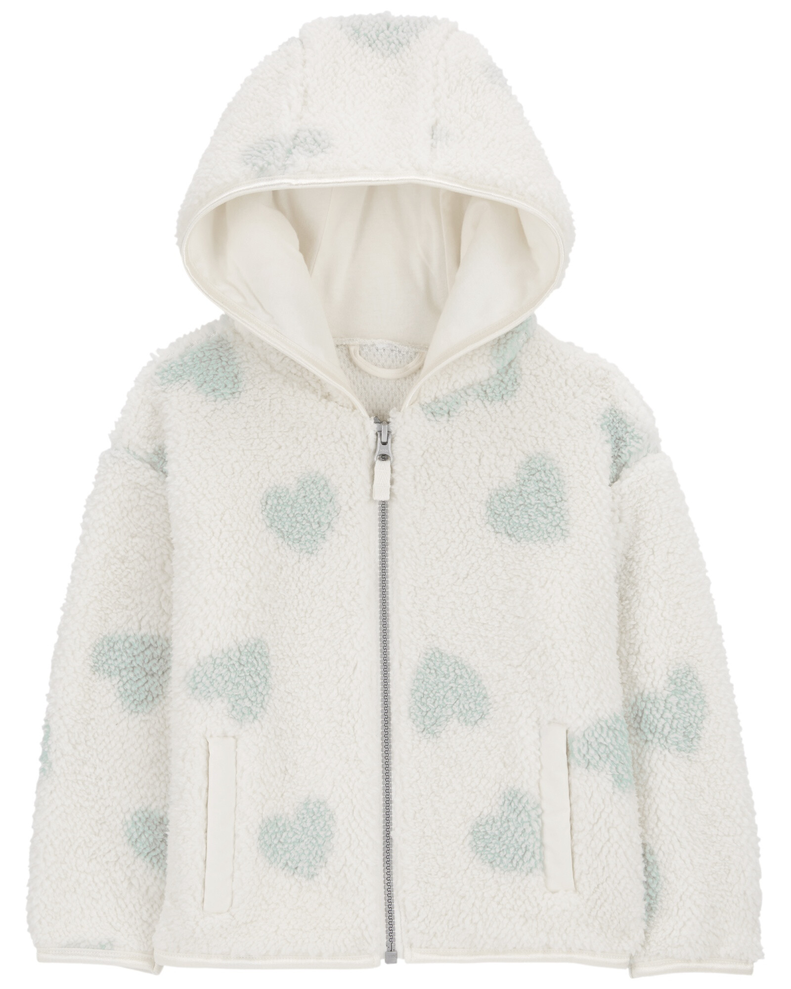 Campera de sherpa, diseño corazones Campera de sherpa, diseño corazones