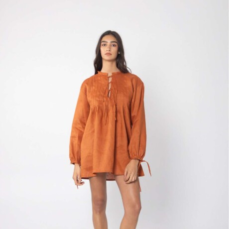 Vestido Coral Terracota