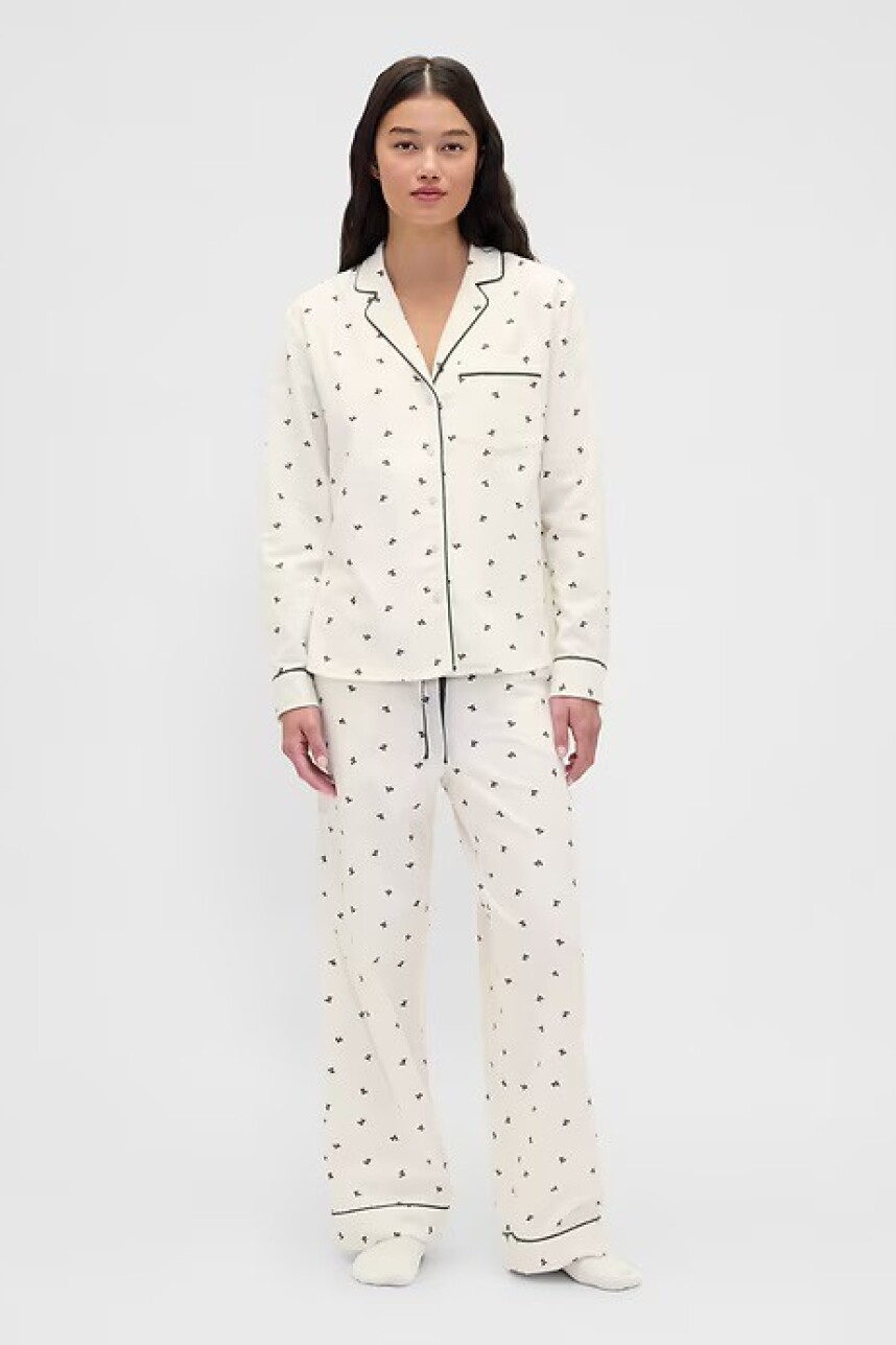 Pijama Set Camisa Y Pantalón Franela Mujer Fs Holly