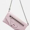 Bandolera Harper En Cuero Graneado Rosa
