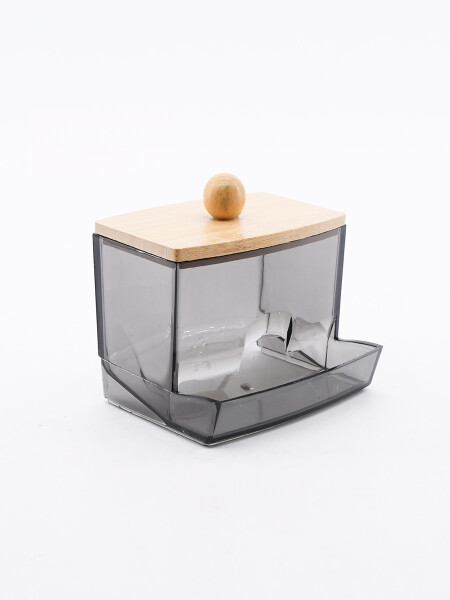 CAJA ORGANIZADORA TAPA DE BAMBU GRIS (V)