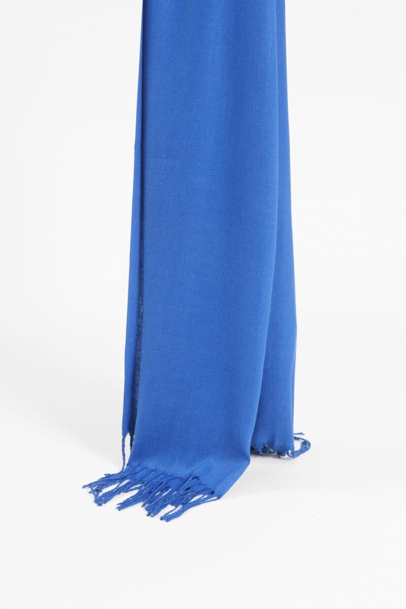 Pashmina flecos azul