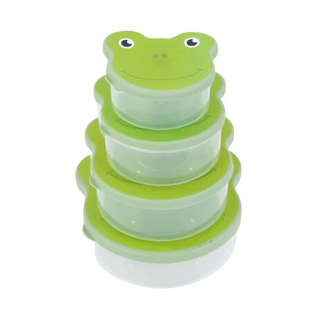 Set de 4 recipientes infantiles de plastico Herevin Set de 4 recipientes infantiles de plastico Herevin