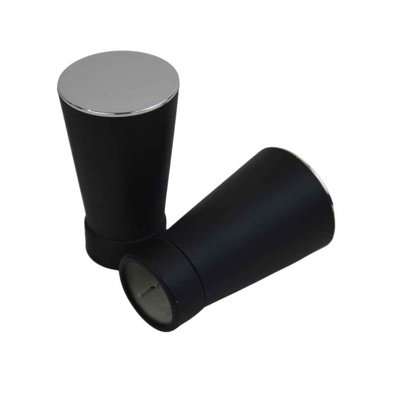 Barrote cortina de metal 2 m + 2 Soportes NEGRO