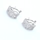 Caravanas clips 18k en oro blanco con brillantes Caravanas clips 18k en oro blanco con brillantes