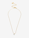 Cadena Corta con Dije Perla Cadena De Acero Con Dije Perla - Dorado