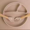 Cubiertos bambu silicona MinikOiOi beige