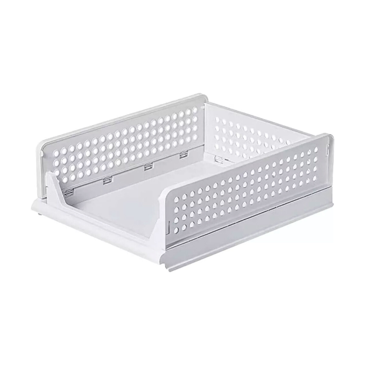 Cesto organizador apilable baja M 43 x 33.5 x 14.5 cm - BLANCO 