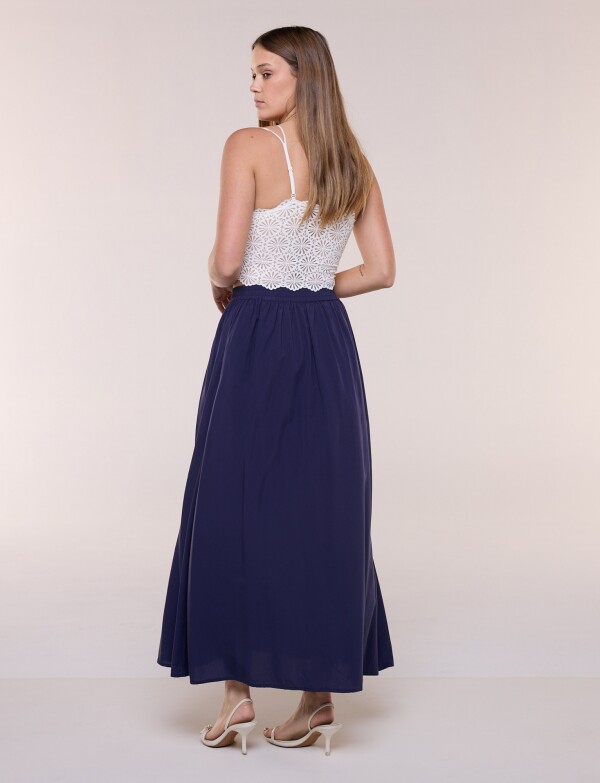 Falda Maxi Solid AZUL