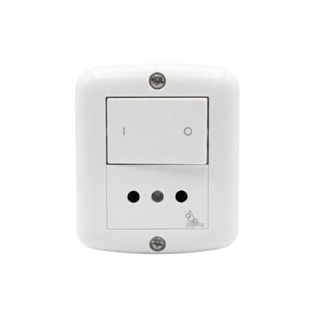 CAJA EXTERIOR CON INTERRUPTOR BIPOLAR 2PT Caja Exterior con Interruptor Bipolar + Toma 2P+T Atenea Blanco