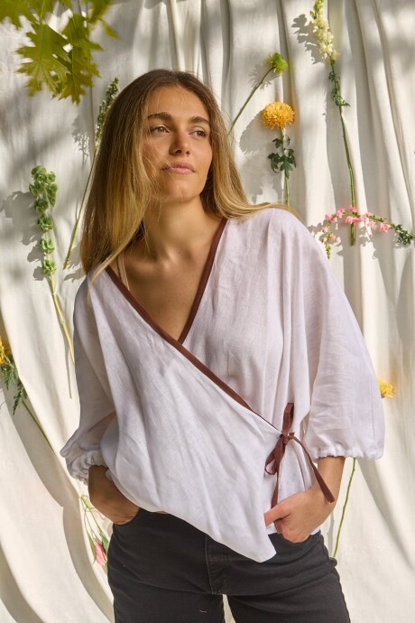 Ballet Top Blanco / Chocolate