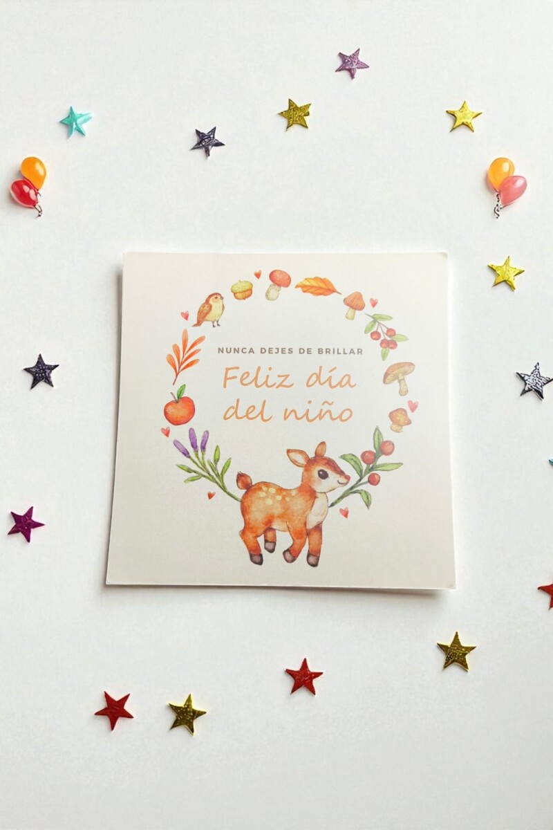 Tarjeta día del niño 10x10 - DISEÑO 2 
