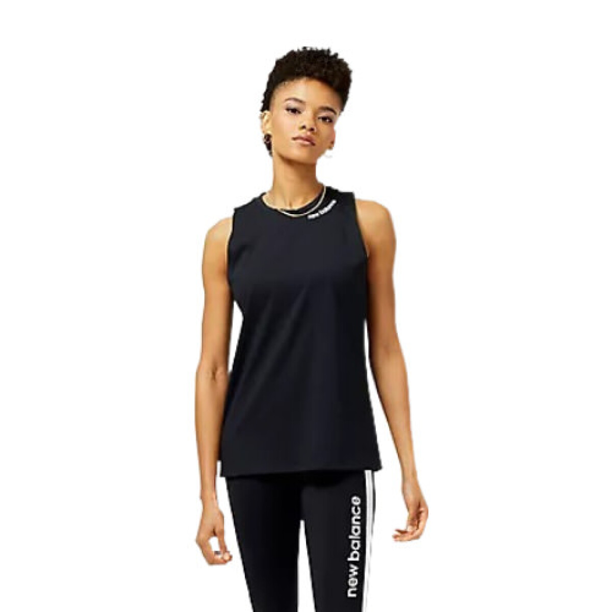 Musculosa de Mujer New Balance Relentless Heathertech Tank - Negro 