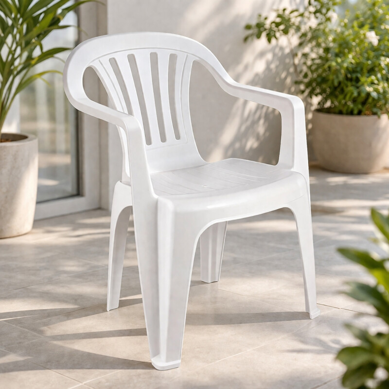 Silla Bela Vista con apoya brazos BLANCO
