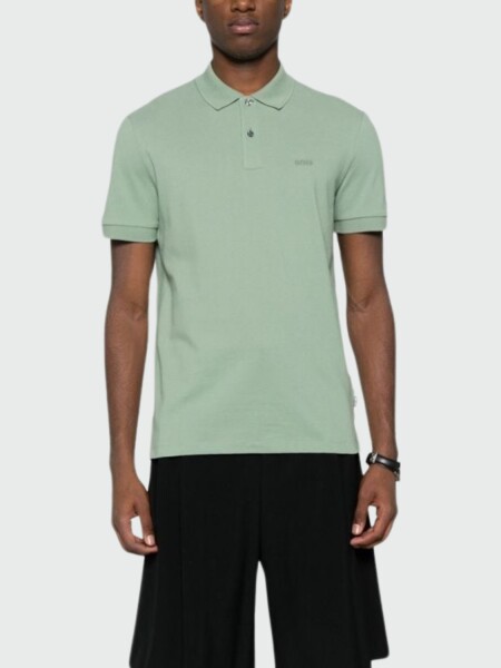 HUGO BOSS Polo de Algodón Piqué con Logo Bordado 0