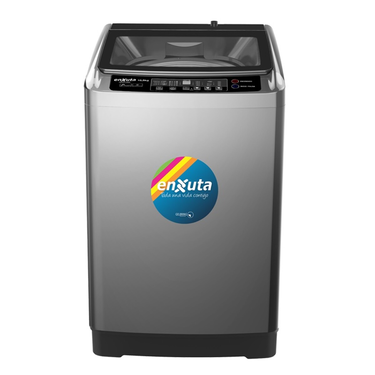 LAVARROPA AUTO. CARGA SUPERIOR 105 KG ENXUTA CON BOMBA Y TAPA DE VIDRIO 