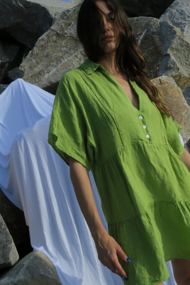 Vestido Castello Verde Pistacho