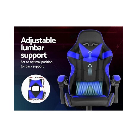 Silla Gamer Lumax Modelo ROM Negro/Azul