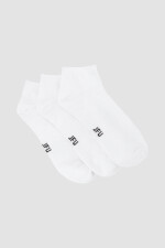Pack x3 medias ciclista lisas Blanco