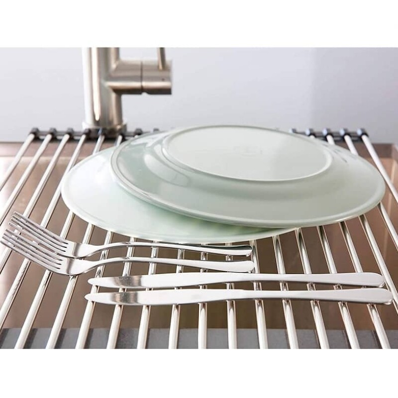 Escurridor de platos enrollable fregadero Escurridor de platos enrollable fregadero