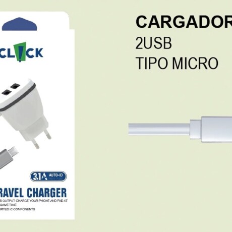 Cargador de Pared Click Micro 2 USB 3.1A 001