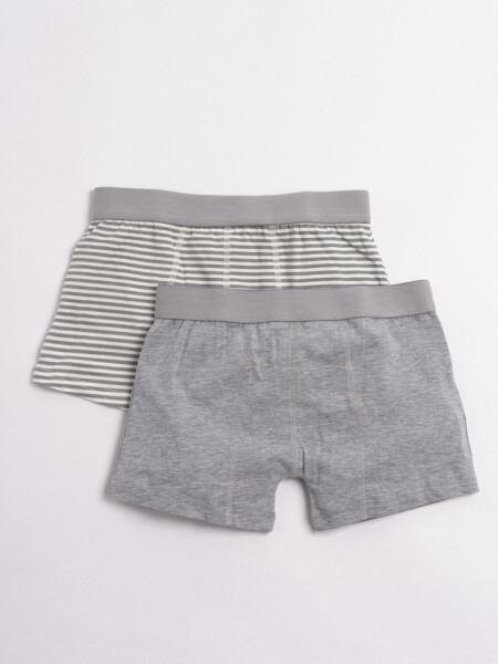 Boxer pack x2 Rayas- Gris