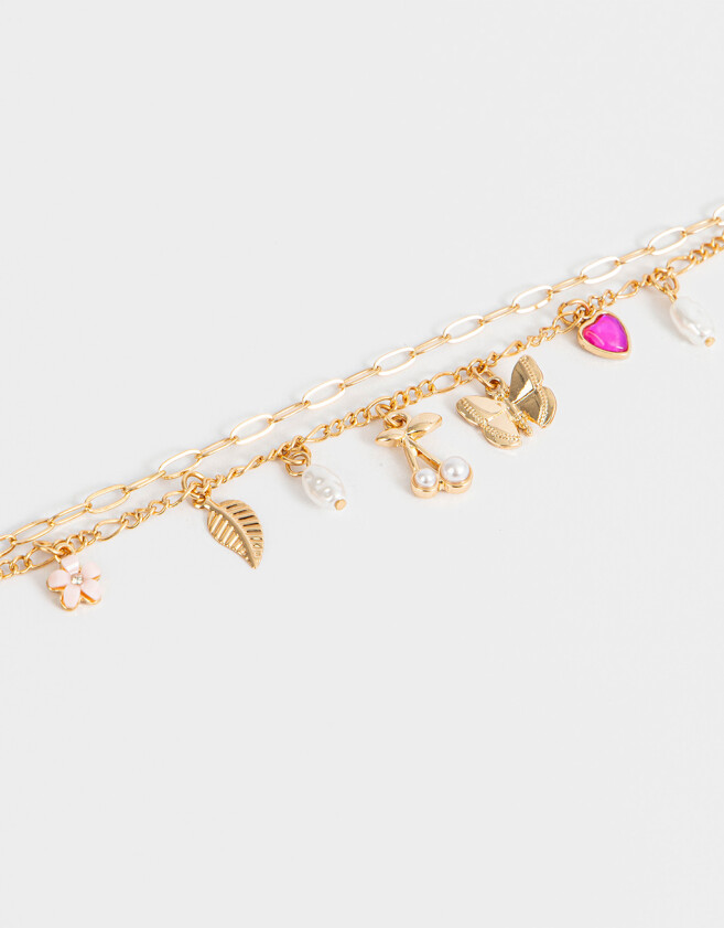 Pulseras Flexibles Pulsera Con Multidijes - Dorado