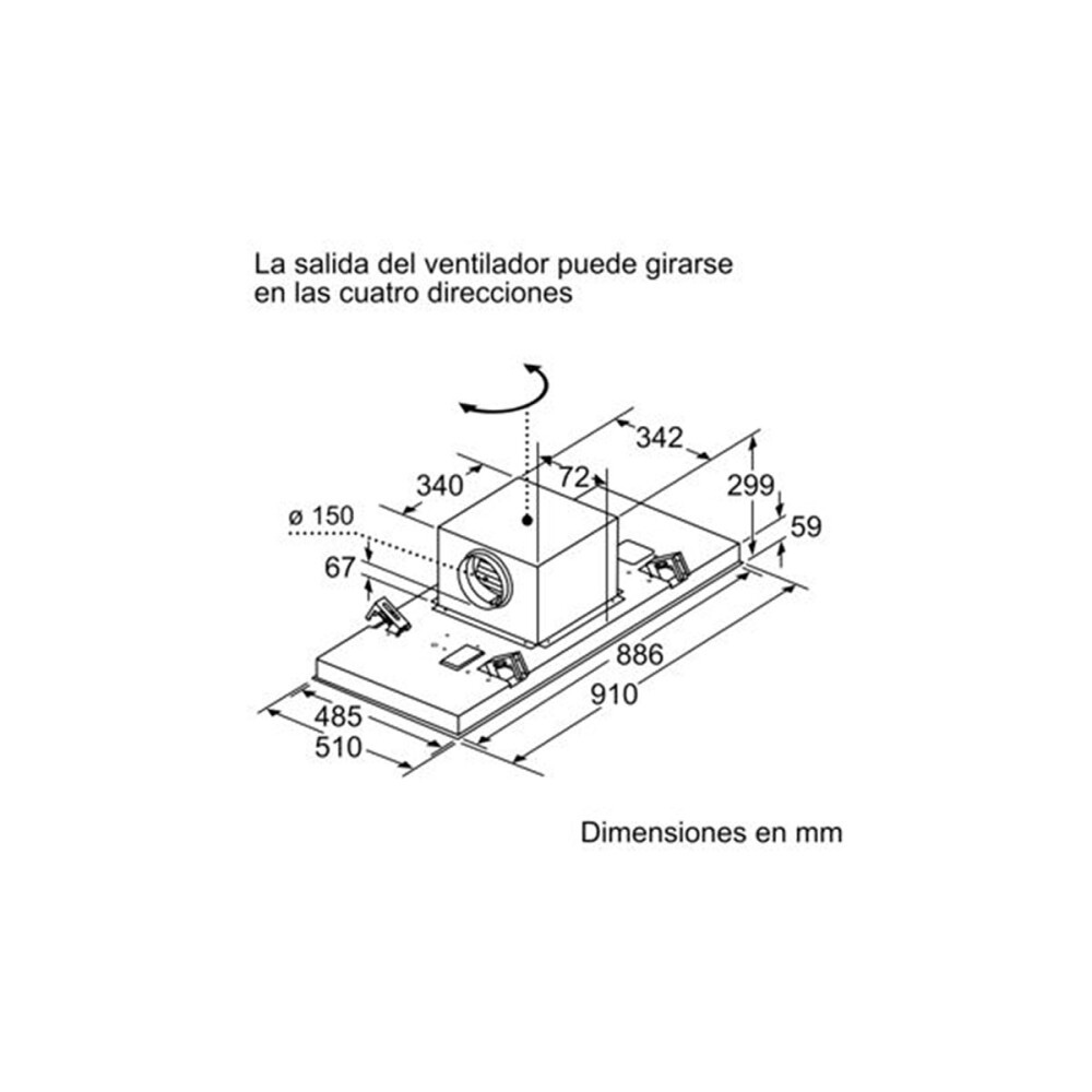 Campana de techo Bosch DRC99PS20 90 cm Campana de techo Bosch DRC99PS20 90 cm