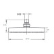 ROSETA ACERO INOXIDABLE MATE CON LUZ LED VEINTE CM 000