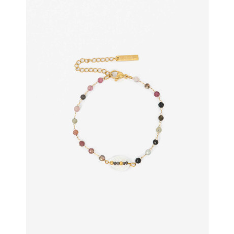 Pulsera De Acero Con Piedras Combinacion Multicolor