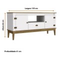 RACK PARA TV LINEA COLONIAL - MIEL/BLANCO RACK PARA TV LINEA COLONIAL - MIEL/BLANCO