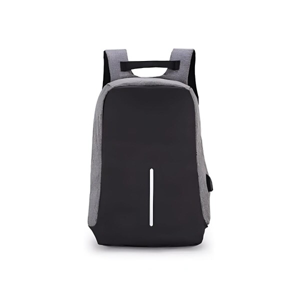 Mochila Anti Robo Impermeable Puerto Usb Para Celular Variante Color Gris