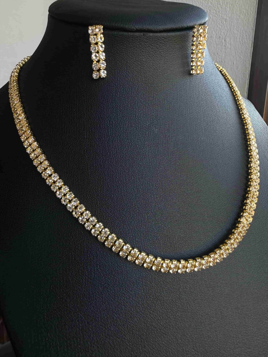 Conjunto strass 