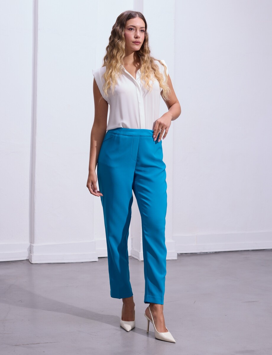 Pantalon Pull On Cla - Turquesa 