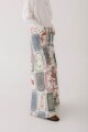 Jean Wide XL Print Ludika Blanco