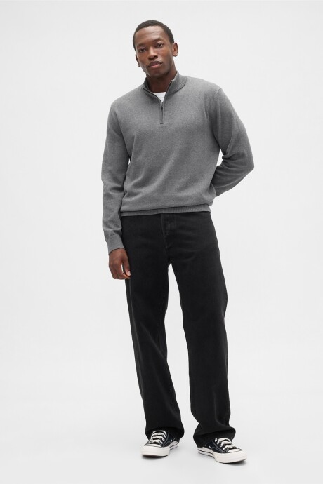 Buzo Medio Cierre Hombre B50 Charcoal Heather