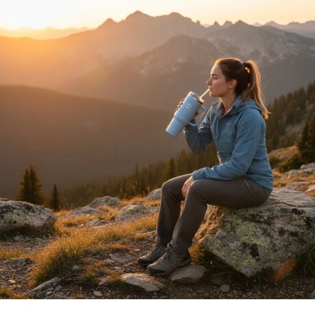 Termo Mega Sip 1180 ML Hike Color Celeste