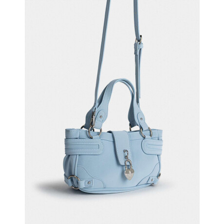 Bandolera Con Charm Azul Celeste