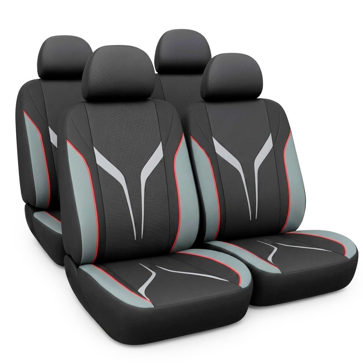 CUBRE ASIENTO - SET CUBRE ASIENTOS NEGRO LINEA BLANCA WESTON 