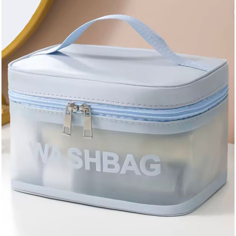 Necessaire Impermeable Ideal Maquillaje Celeste